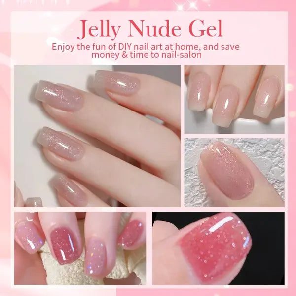 BORN PRETTY 10ml Translucent Jelly Nude Gel Nail Polish Colorful Varnish Semi Permanent UV LED Nail Art Manicure Gel