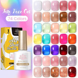 BORN PRETTY 10ml Translucent Jelly Nude Gel Nail Polish Colorful Varnish Semi Permanent UV LED Nail Art Manicure Gel