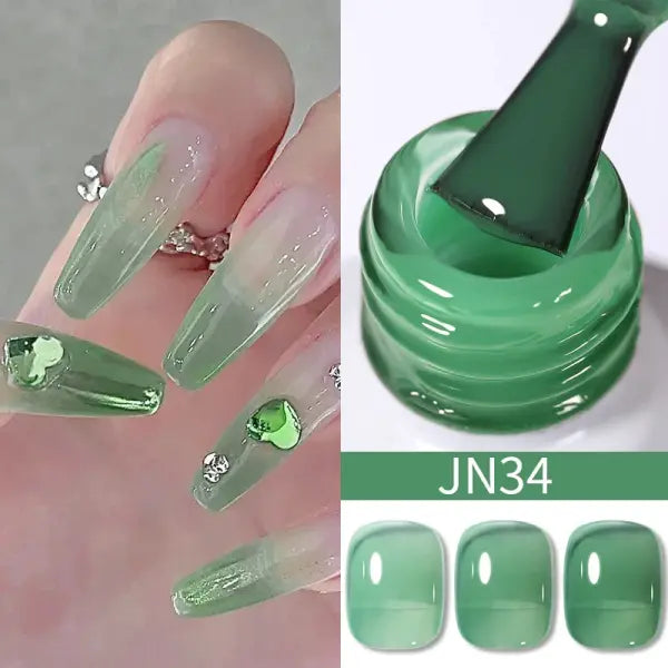 BORN PRETTY 10ml Translucent Jelly Nude Gel Nail Polish Colorful Varnish Semi Permanent UV LED Nail Art Manicure Gel