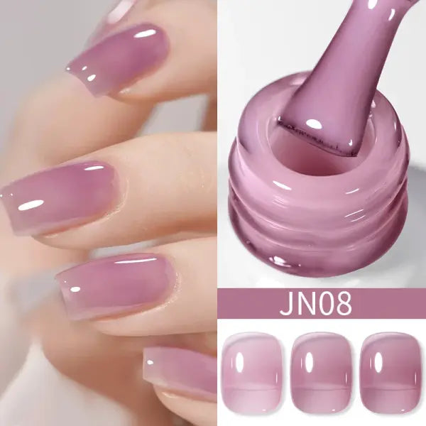 BORN PRETTY 10ml Translucent Jelly Nude Gel Nail Polish Colorful Varnish Semi Permanent UV LED Nail Art Manicure Gel