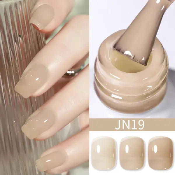 BORN PRETTY 10ml Translucent Jelly Nude Gel Nail Polish Colorful Varnish Semi Permanent UV LED Nail Art Manicure Gel