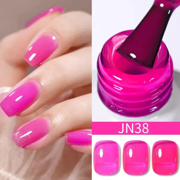 BORN PRETTY 10ml Translucent Jelly Nude Gel Nail Polish Colorful Varnish Semi Permanent UV LED Nail Art Manicure Gel