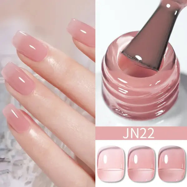 BORN PRETTY 10ml Translucent Jelly Nude Gel Nail Polish Colorful Varnish Semi Permanent UV LED Nail Art Manicure Gel