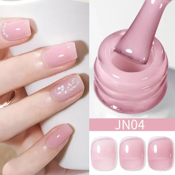 BORN PRETTY 10ml Translucent Jelly Nude Gel Nail Polish Colorful Varnish Semi Permanent UV LED Nail Art Manicure Gel