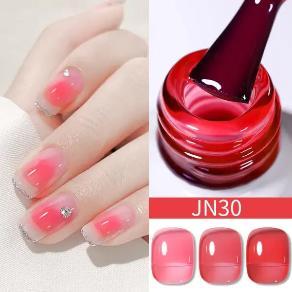 BORN PRETTY 10ml Translucent Jelly Nude Gel Nail Polish Colorful Varnish Semi Permanent UV LED Nail Art Manicure Gel