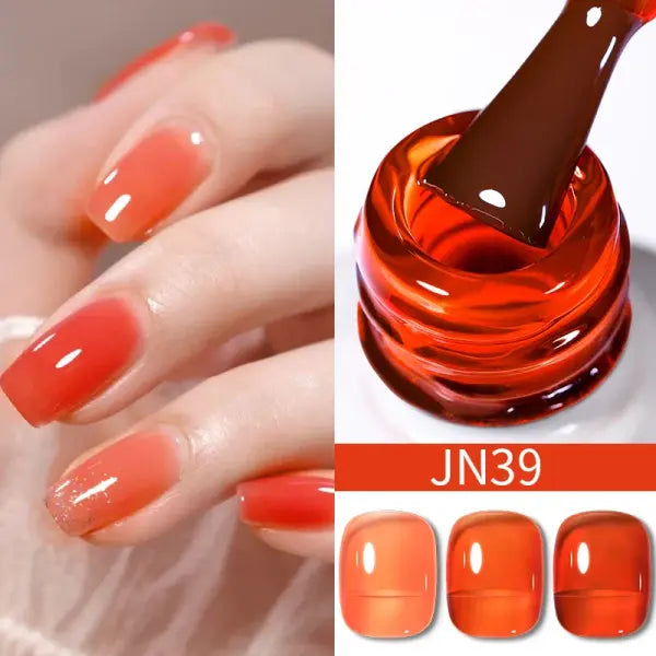 BORN PRETTY 10ml Translucent Jelly Nude Gel Nail Polish Colorful Varnish Semi Permanent UV LED Nail Art Manicure Gel