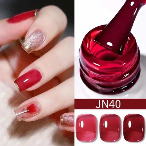 BORN PRETTY 10ml Translucent Jelly Nude Gel Nail Polish Colorful Varnish Semi Permanent UV LED Nail Art Manicure Gel
