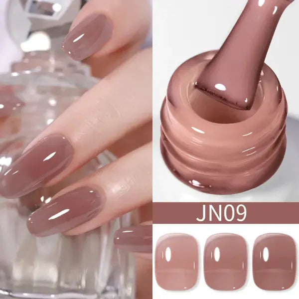 BORN PRETTY 10ml Translucent Jelly Nude Gel Nail Polish Colorful Varnish Semi Permanent UV LED Nail Art Manicure Gel