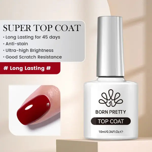 10ml Translucent Jelly Nude Gel – Semi-Permanent UV LED Nail Polish - Super Top Coat