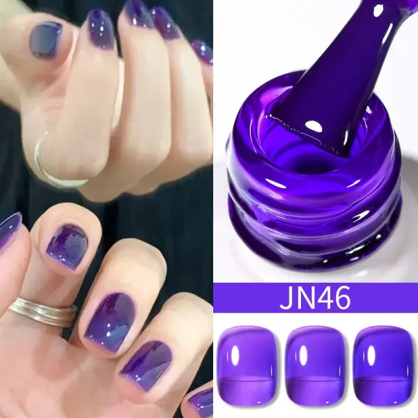 BORN PRETTY 10ml Translucent Jelly Nude Gel Nail Polish Colorful Varnish Semi Permanent UV LED Nail Art Manicure Gel