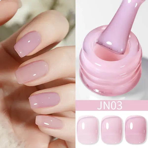 BORN PRETTY 10ml Translucent Jelly Nude Gel Nail Polish Colorful Varnish Semi Permanent UV LED Nail Art Manicure Gel