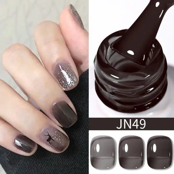 BORN PRETTY 10ml Translucent Jelly Nude Gel Nail Polish Colorful Varnish Semi Permanent UV LED Nail Art Manicure Gel