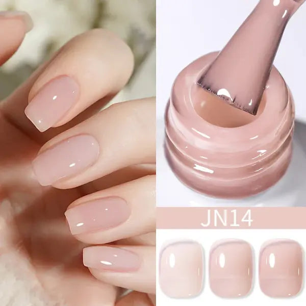 BORN PRETTY 10ml Translucent Jelly Nude Gel Nail Polish Colorful Varnish Semi Permanent UV LED Nail Art Manicure Gel