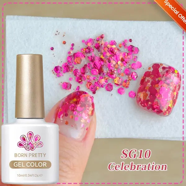 BORN PRETTY 10ml Wine Red Gel Nail Polish Long-Lasting French Style Gel Nail Supplies For Manicure DIY Nail Art Varnish