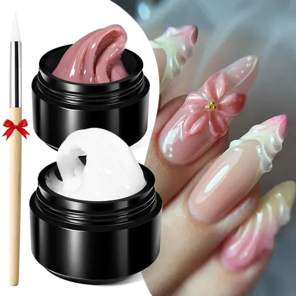 BORN PRETTY 15ml Clear Non Stick Hand Extension Gel 3D Shaping Sculpting Carving Nail Art Solid Hard Gel for Fake Nail