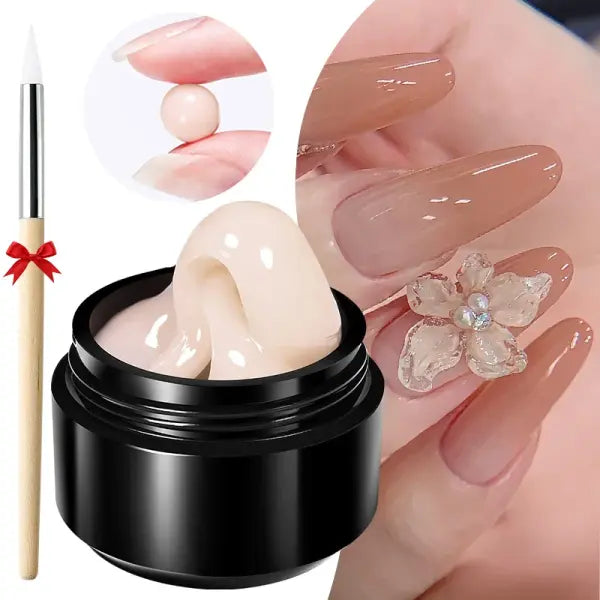 BORN PRETTY 15ml Clear Non Stick Hand Extension Gel 3D Shaping Sculpting Carving Nail Art Solid Hard Gel for Fake Nail