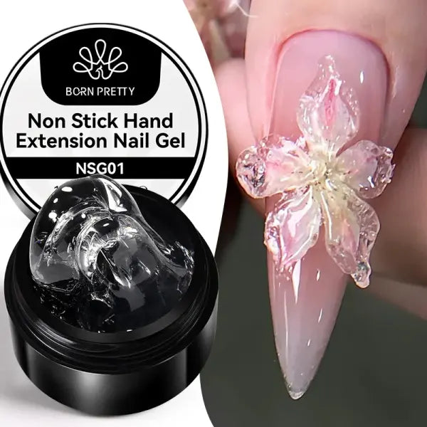 BORN PRETTY 15ml Clear Non Stick Hand Extension Gel 3D Shaping Sculpting Carving Nail Art Solid Hard Gel for Fake Nail