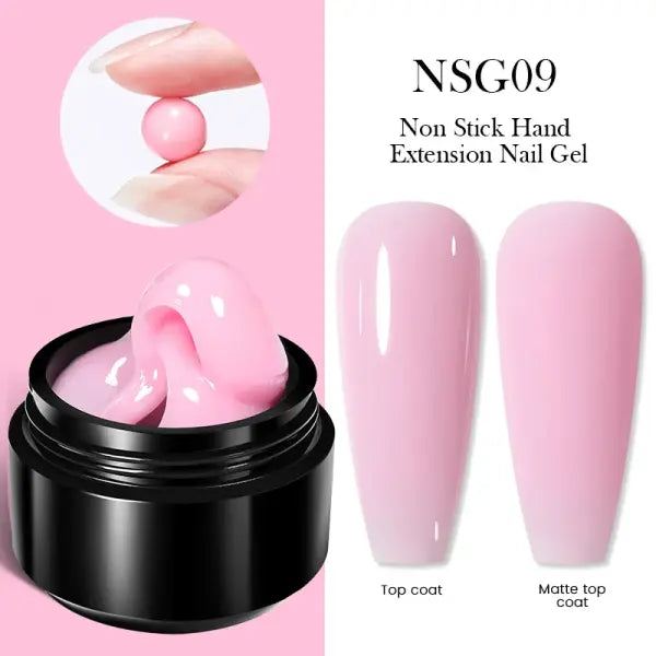 15ml Clear Non-Stick Nail Extension Gel – 3D Sculpting Solid Hard Gel - NSG09-BabyPink