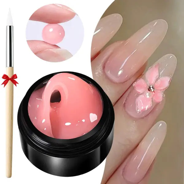 BORN PRETTY 15ml Clear Non Stick Hand Extension Gel 3D Shaping Sculpting Carving Nail Art Solid Hard Gel for Fake Nail