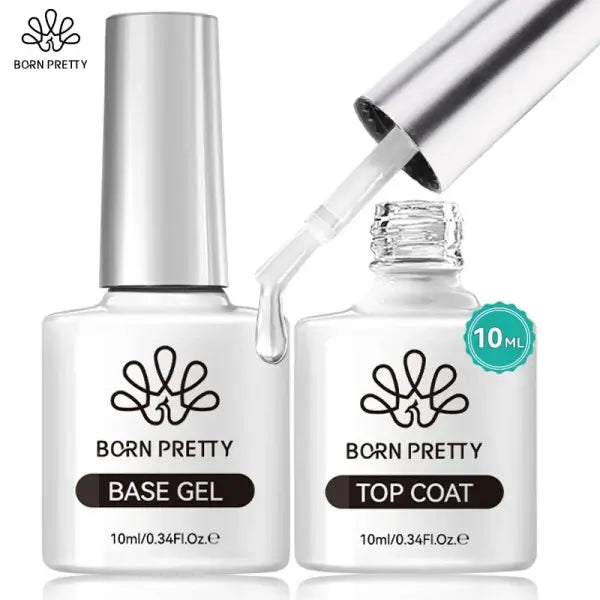 BORN PRETTY Super Top Coat and Base Gel Nail Polish for Gel Polish Semi-permanent Varnish Rubber Top Coat 10ml Nail