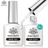 BORN PRETTY Super Top Coat and Base Gel Nail Polish for Gel Polish Semi-permanent Varnish Rubber Top Coat 10ml Nail