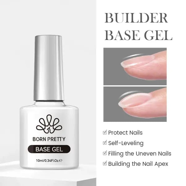 BORN PRETTY Super Top Coat and Base Gel Nail Polish for Gel Polish Semi-permanent Varnish Rubber Top Coat 10ml Nail