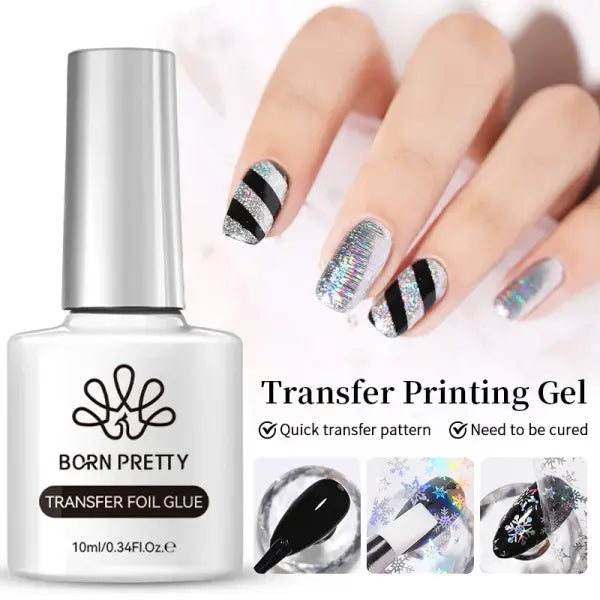 Super Base & Top Coat Gel Nail Polish – Semi-Permanent Rubber 10ml - Transfer foil gel