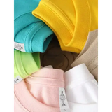Bornladies Summer 100% Cotton Women’s T-Shirt – Loose Solid Short Sleeve Top