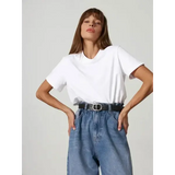 Bornladies Summer 100% Cotton Women’s T-Shirt – Loose Solid Short Sleeve Top