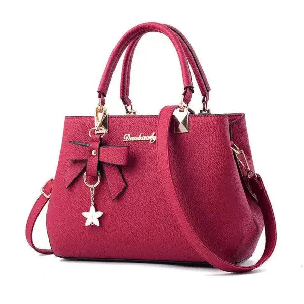 Bowknot Star Pendant Shoulder Bag for Trendy Elegance