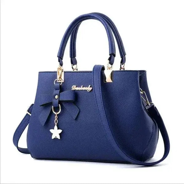 Bowknot Star Pendant Shoulder Bag for Trendy Elegance - Blue 1