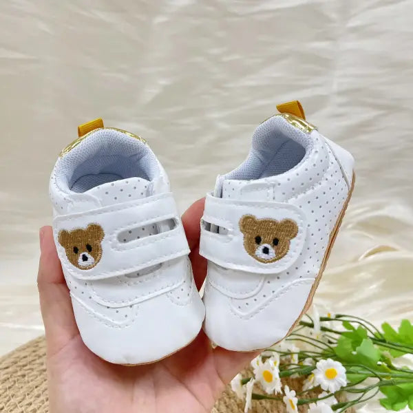 Baby Panda Shoes 0–18M – Spring/Autumn Fashion Sneakers - E-180WHITE-GOLD / 13-18 Months