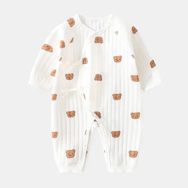 Thick Cotton Baby Bodysuit – Warm Winter One-Piece for Newborn Boys & Girls (0–6M) - Bear / 6M