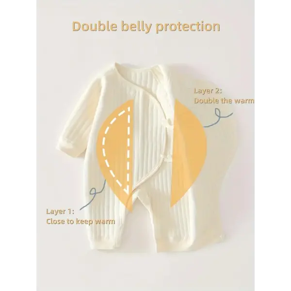 Thick Cotton Baby Bodysuit – Warm Winter One-Piece for Newborn Boys & Girls (0–6M)