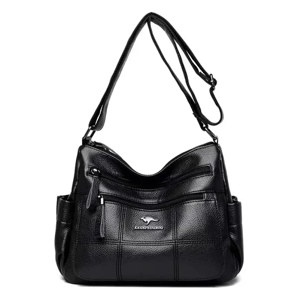 Brand Leather 3-Layer Alligator Crossbody Bag for Women - Luxury Designer Shoulder Messenger Handbag - Himpall