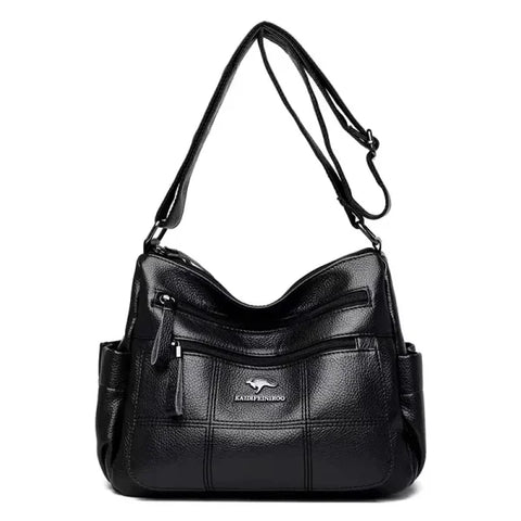 Brand Leather 3-Layer Alligator Crossbody Bag for Women - Luxury Designer Shoulder Messenger Handbag - Himpall