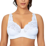 Bras For Womens Lingerie Top Female Lace Bra Underwire Plus Size Brassiere Perspective Sexy Underwear B C D DD E F Cup