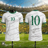 Brazil Soccer Jersey Size Options Cotton Blend Breathable Fan Top - 09J0527-094-ZKB-W / 120