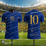 Brazil Soccer Jersey Size Options Cotton Blend Breathable Fan Top - 08J0527-094-ZKB-B / XL