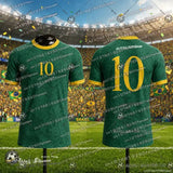 Brazil Soccer Jersey Size Options Cotton Blend Breathable Fan Top - 10J0527-094-ZKB-W / XL