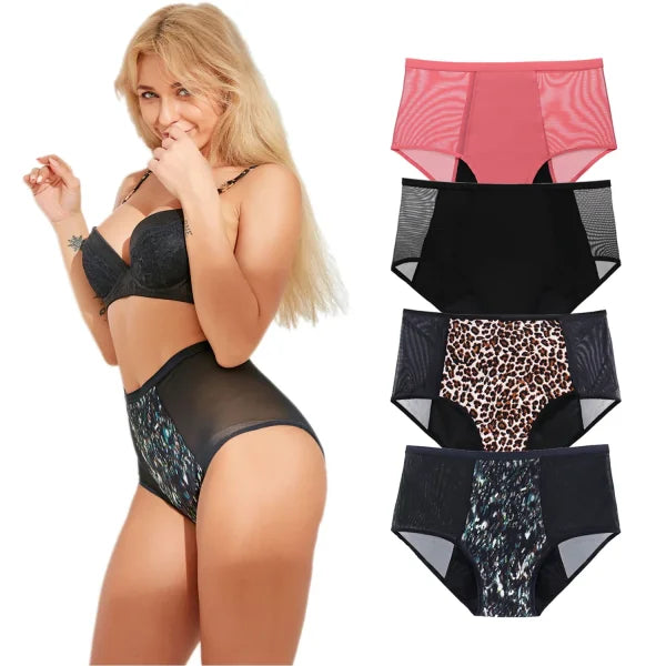 Breathable 4-Layer Bamboo Fiber Menstrual Panties – Heavy Flow Leak Proof