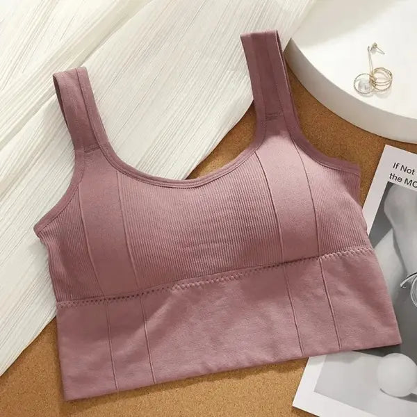 Seamless Breathable Sports Bra for Yoga and Gym Workout - Purple 1 / One size for 40-70kg