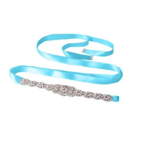 Bridal wedding belt - Blue