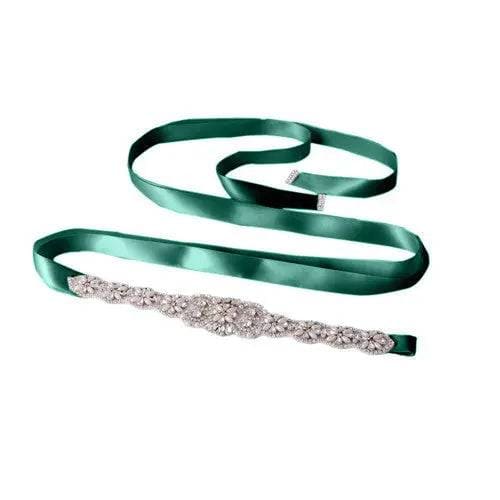 Bridal wedding belt - Green