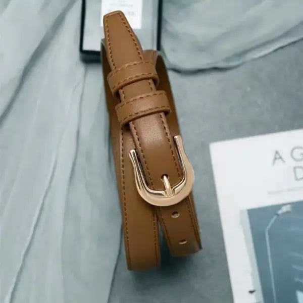 Brown Belt Fashion Accessory Summer Versatile Casual Style