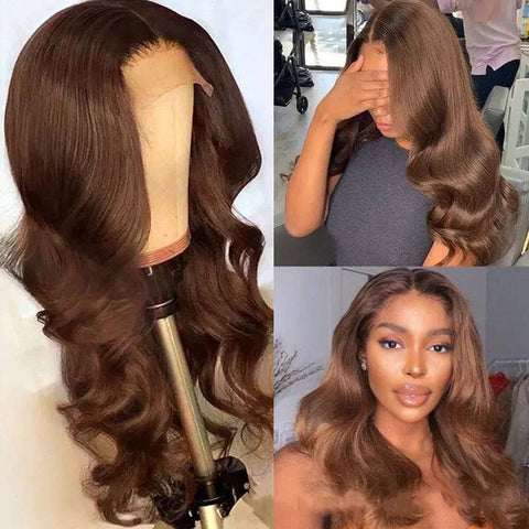 Brown Color Human Hair Wigs