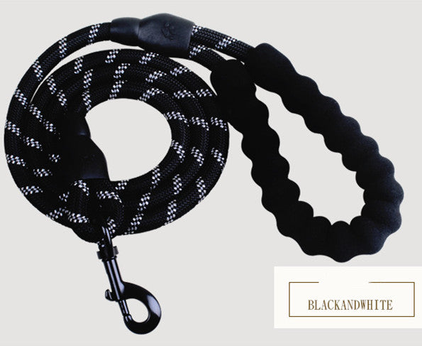 Reflective Dog Leash Nylon Pet Dog Leash Rope For Small Medium Large Dogs Walking Training Pet Suppiles - Black