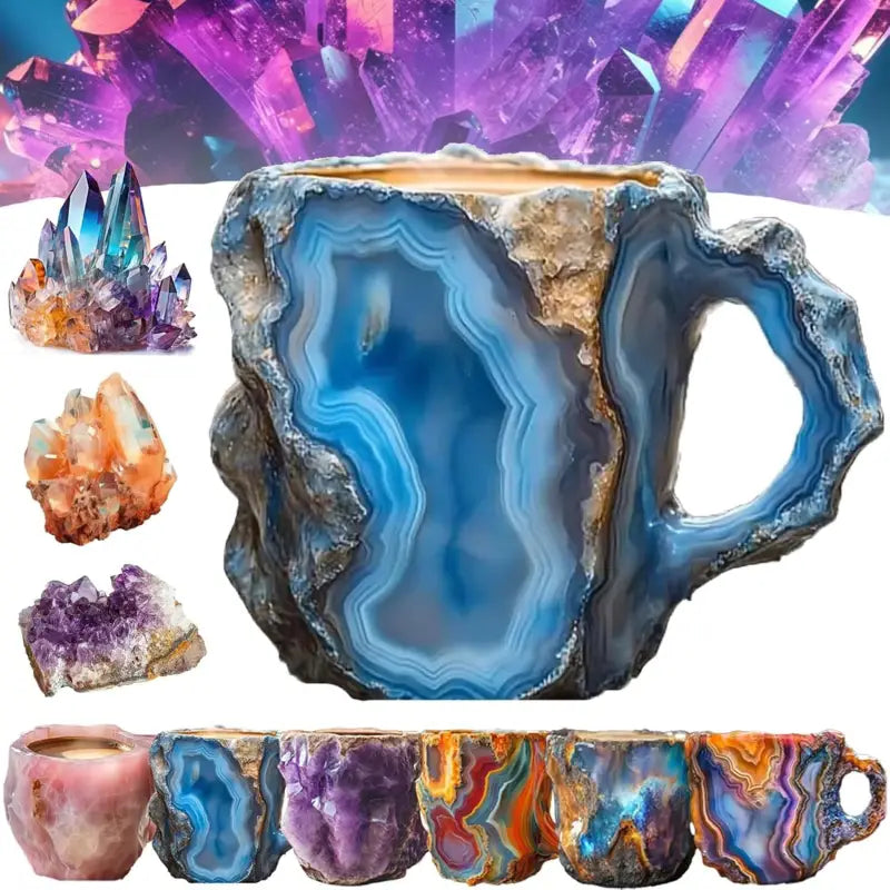 Elegant Resin Crystal Coffee Mug for Home and Workplace Decor