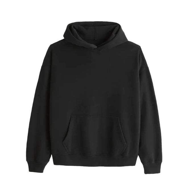Loose Type Floral Print Lantern Sleeve Unisex Hoodie - Black / 2XL
