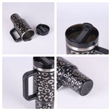 40oz Insulated Stainless Steel Tumbler with Handle and Lid